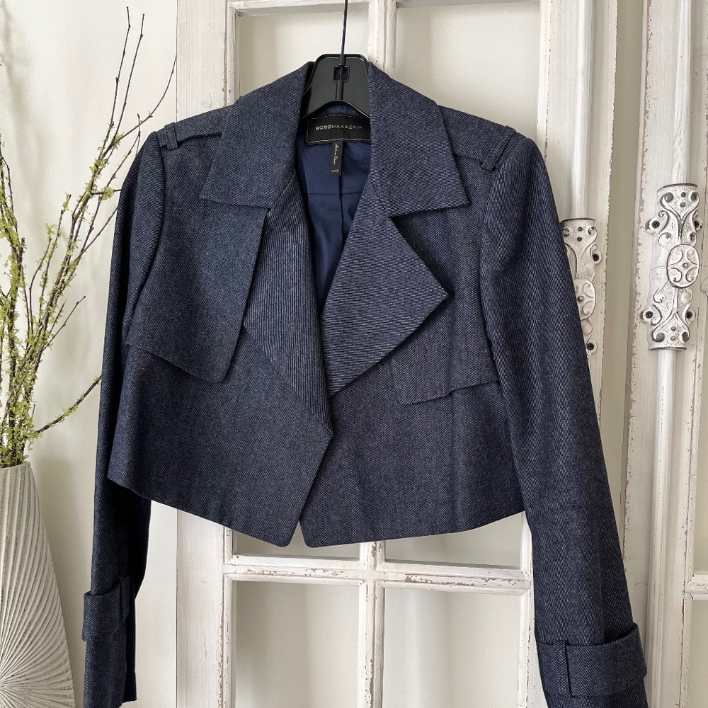 Bcbg Maxazria Cropped Jeans Jacket